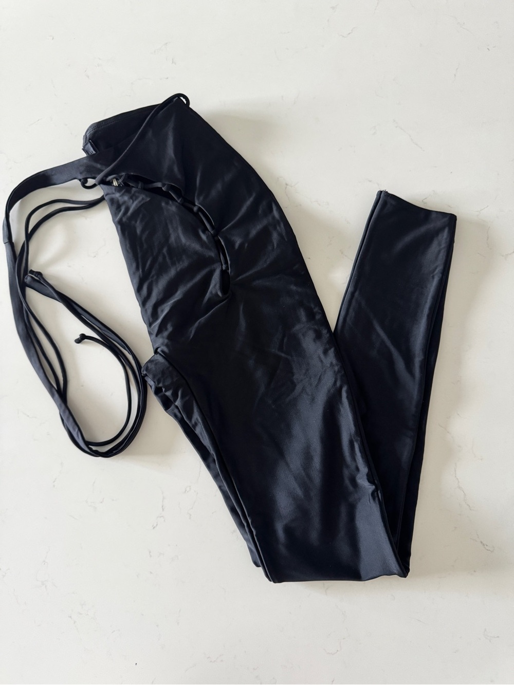 SKIMS Lace-Up Cutout Leggings Black Size S